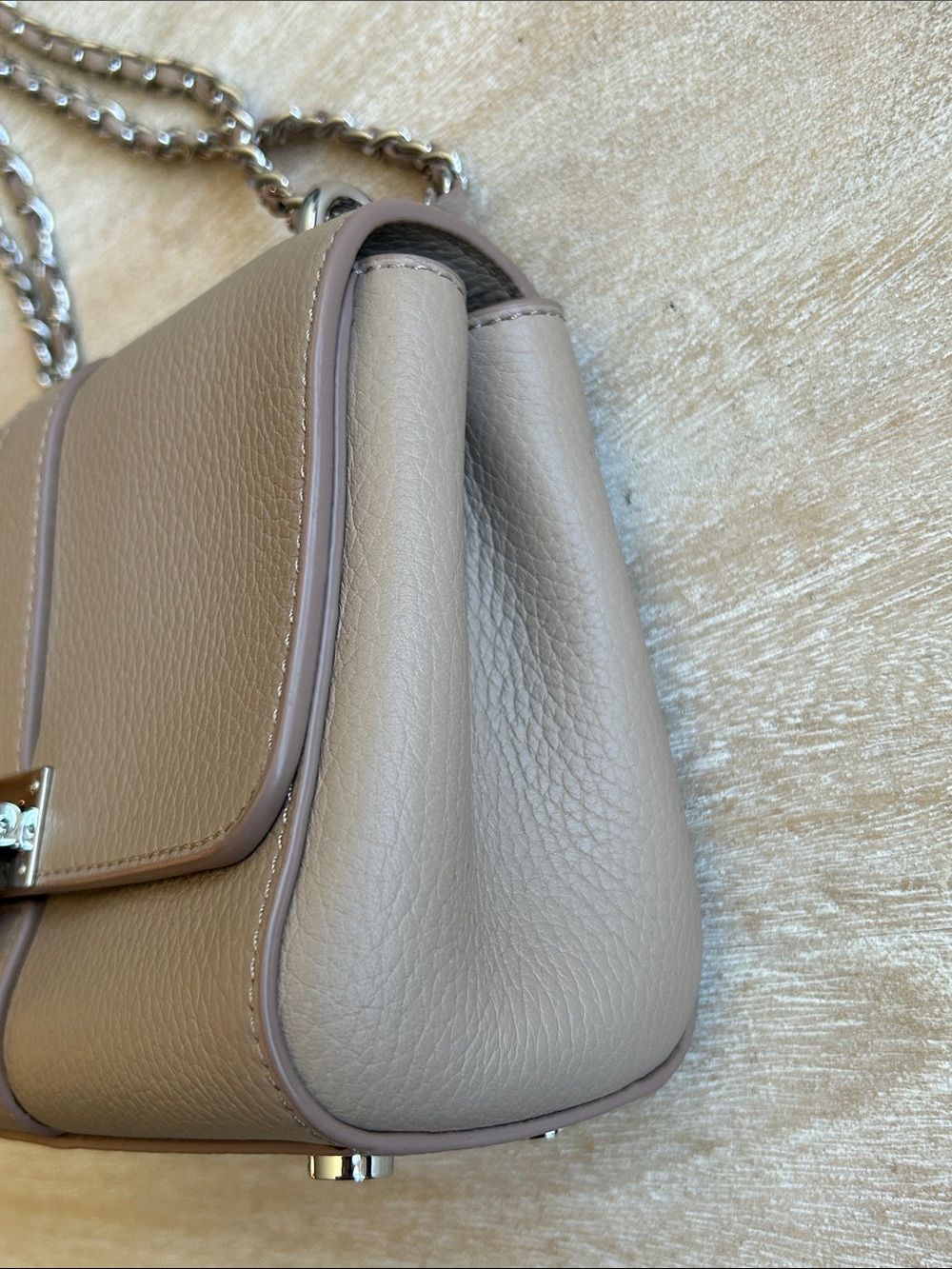 Aspinal of London Lottie Bag in Soft Taupe Pebble - Picture 6 of 11